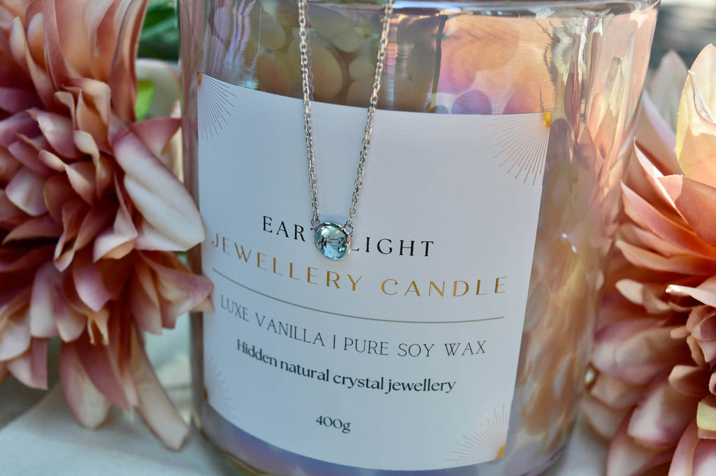pure soy wax candle with hidden necklace